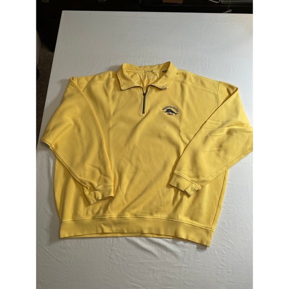 Men's XXL Tommy Bahama Yellow Reflex Pullover Sweatshirt - Picture 1 of 5